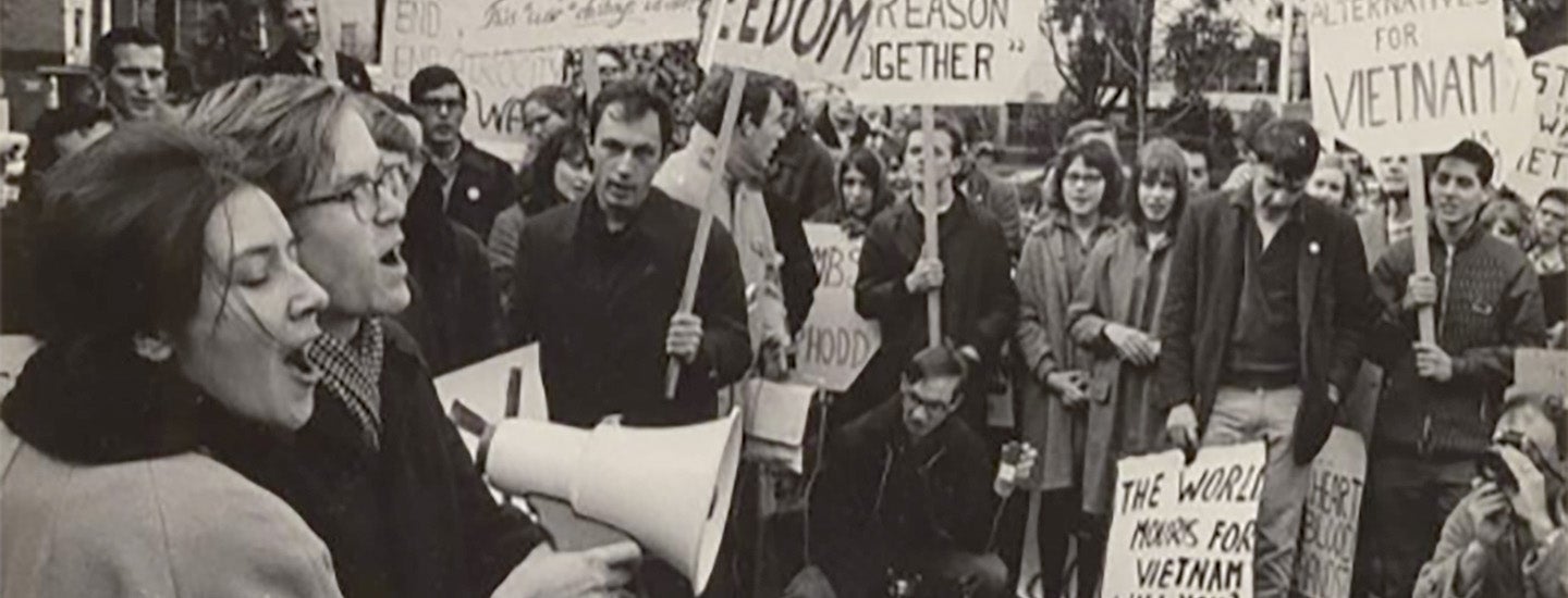 UO students protest against the Vietnam War